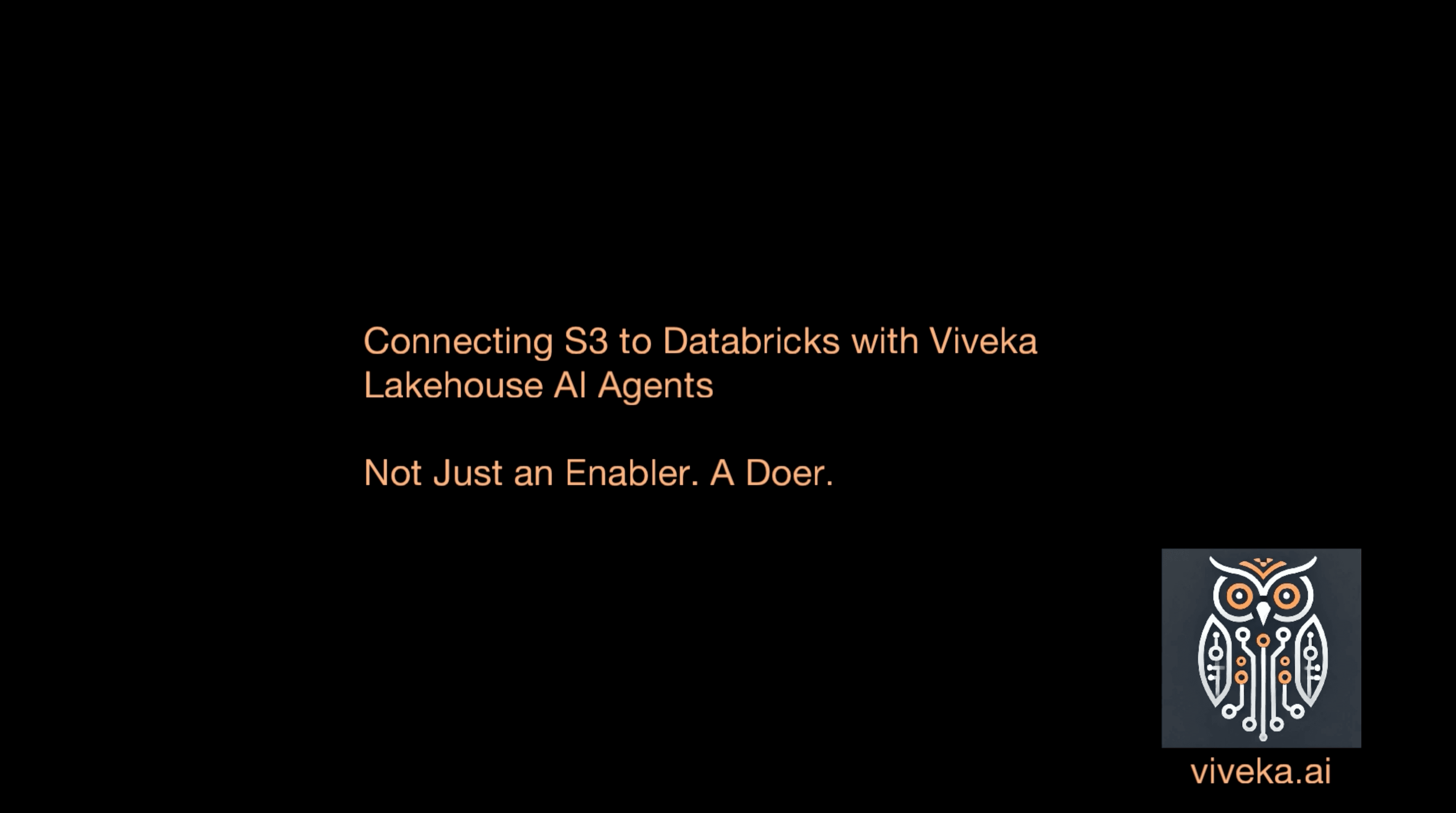 Lakehouse AI Agents — Not Just an Enabler. A Doer.